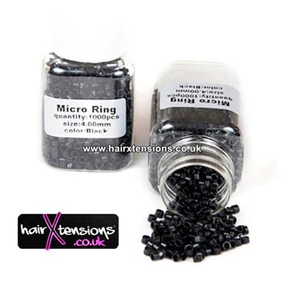 1000 Black Micro-Rings 4mm (non Silicone) Profile Picture